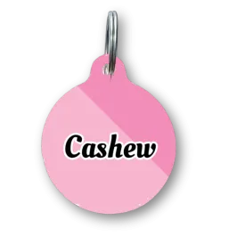 Minimal Pink Circle Pet Tag