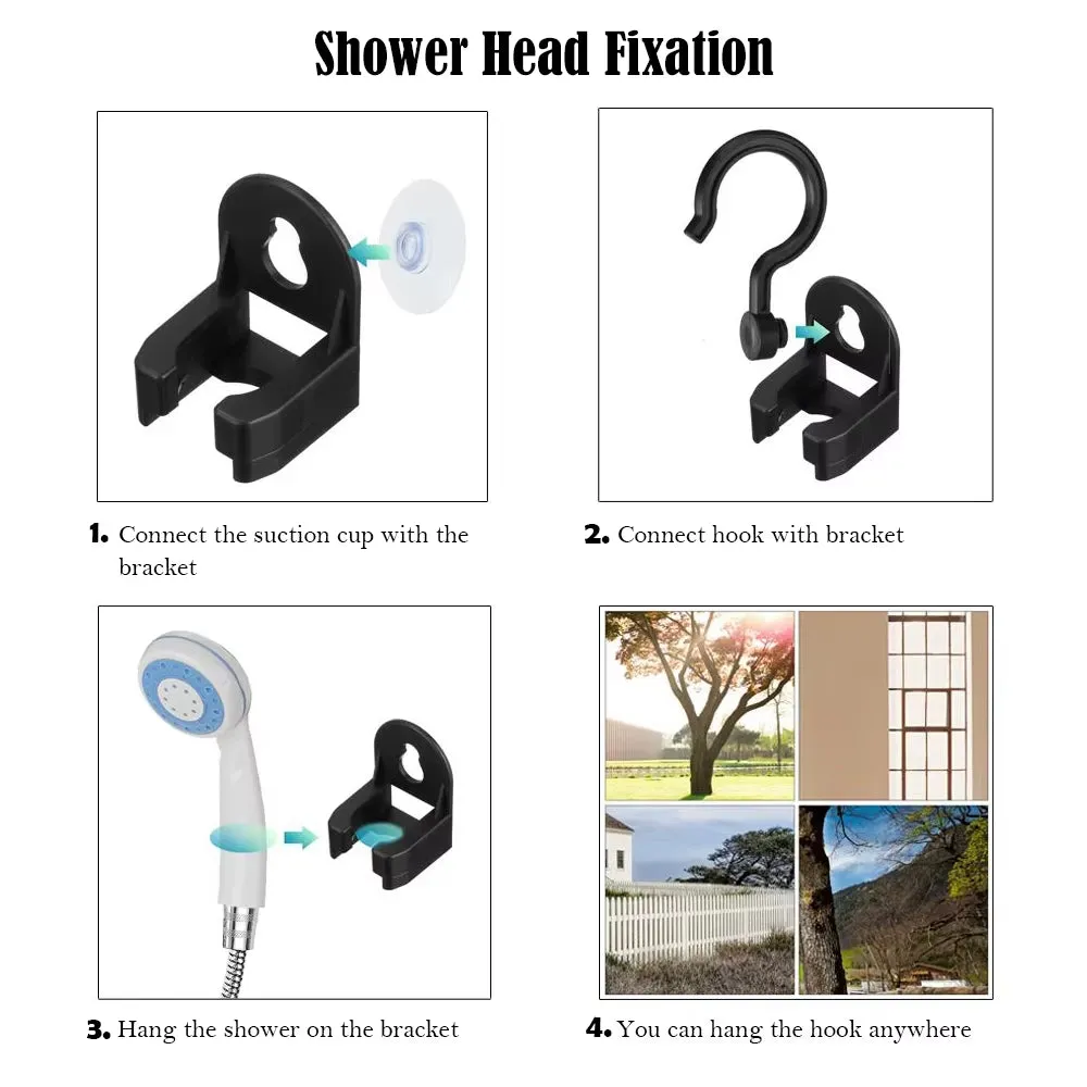Outdoor Camping Shower Portable Rechargeable Shower Head Bathing 3.7V Pump 4.9Ft for Travel Hiking Beach Pet Cleaning Equipment