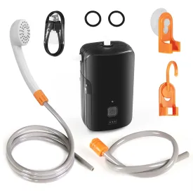 Outdoor Camping Shower Portable Rechargeable Shower Head Bathing 3.7V Pump 4.9Ft for Travel Hiking Beach Pet Cleaning Equipment