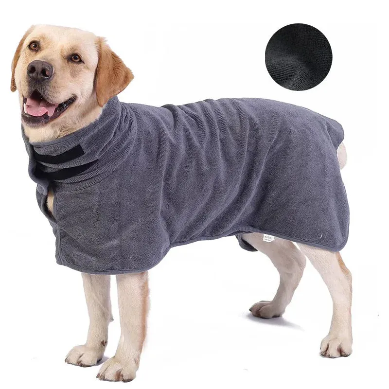 Pet Bathrobe – Fast Drying Microfiber Grooming Coat for Dogs | Absorbent, Soft, and Adjustable Towel for Small, Medium, and Large Dogs