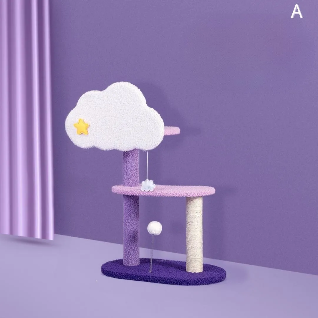 Purple Starry Moonlight Multifunctional Cat Climbing Frame - Cat Tree