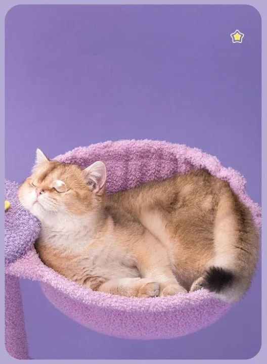 Purple Starry Moonlight Multifunctional Cat Climbing Frame - Cat Tree