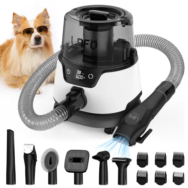 RESTOCKING   Grooming Vacuum Kit with 5 Tools, Clippers and Low Noise Dryer for Dogs and Cats