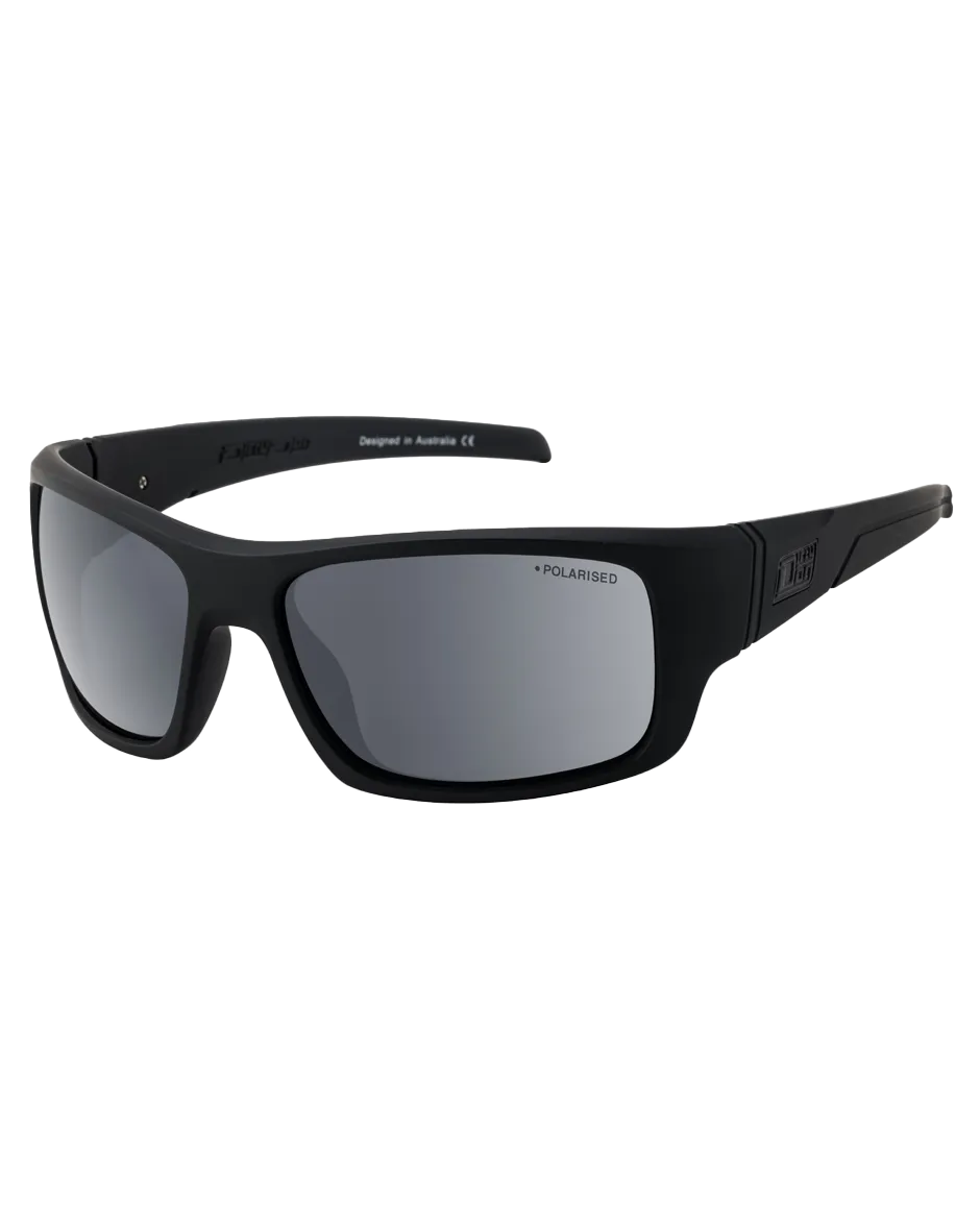 Stray Polarised Sunglasses in Black & Grey