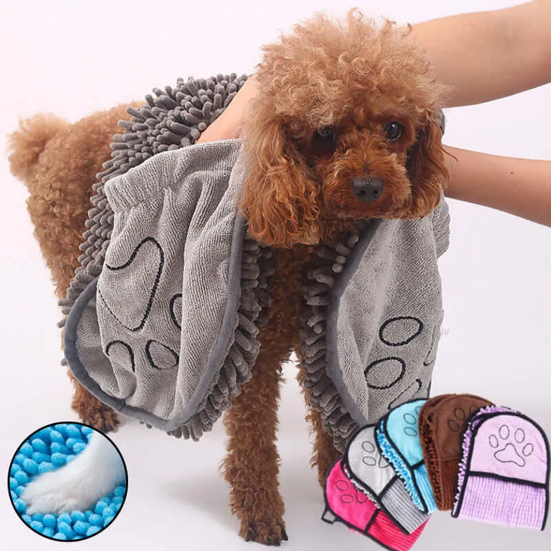 Super Absorbent Dog and Cat Towels - Microfiber Quick-Drying Bath Towels for Pets