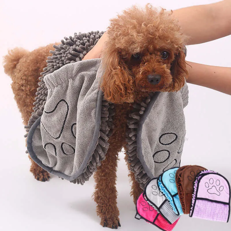 Super Absorbent Dog and Cat Towels - Microfiber Quick-Drying Bath Towels for Pets