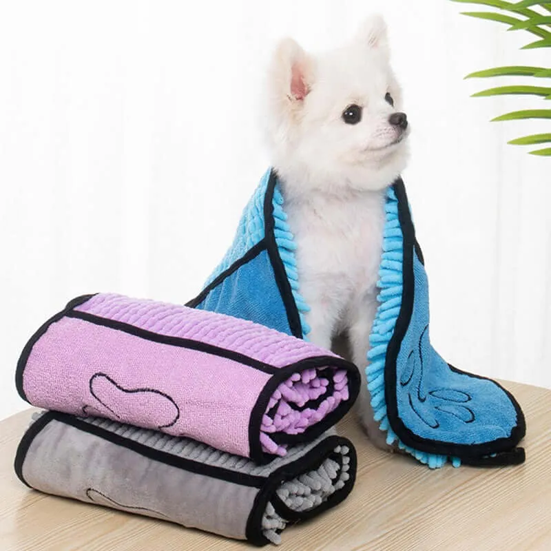Super Absorbent Dog and Cat Towels - Microfiber Quick-Drying Bath Towels for Pets