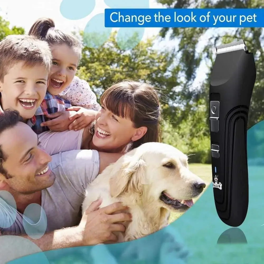 Talis Pet Fur Trimmer Battery Trimming Device Shaver Clippers Low Noise Professional Dog Cat Hair