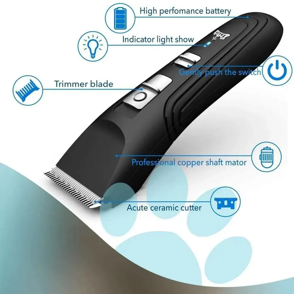 Talis Pet Fur Trimmer Battery Trimming Device Shaver Clippers Low Noise Professional Dog Cat Hair