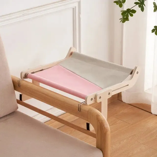 Wooden Window Adjustable Cat Hammock