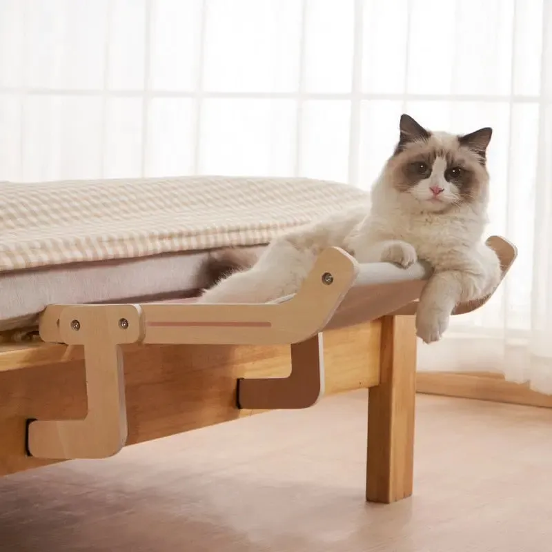 Wooden Window Adjustable Cat Hammock